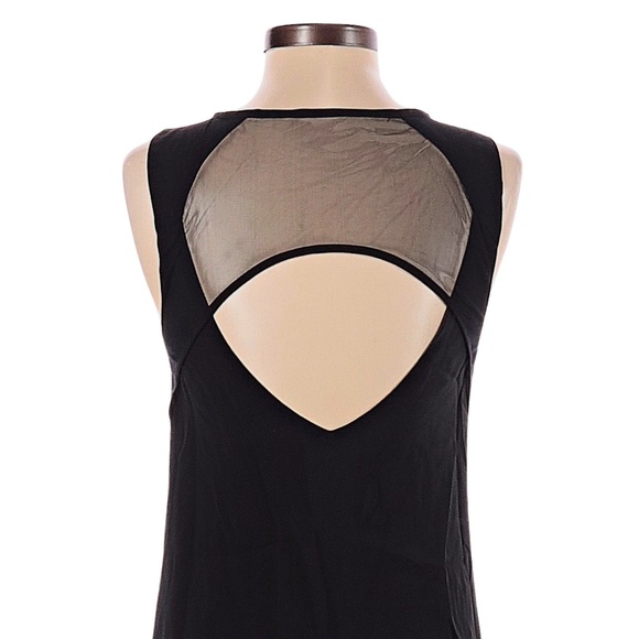 Urban Outfitters Silence + Noise Black Mesh V-Neck Sleeveless Mini Shift Dress - Picture 12 of 14